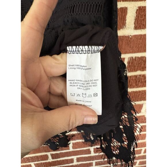 Suzanne Betro Black Lace Lined Tunic with Zipper Closure Size 2X - Picture 4 of 5